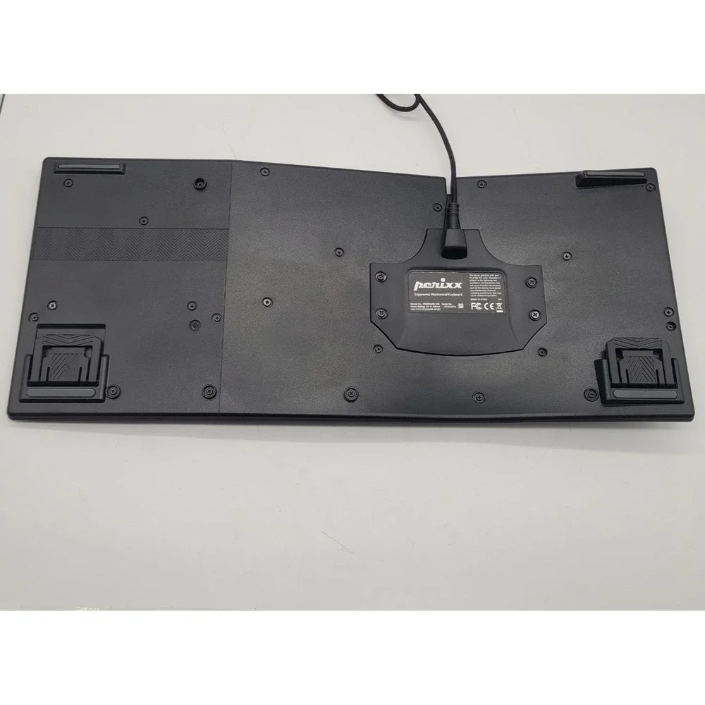 Ergonomic Wired Keyboard Brown Switches Split‎ Layout USB Mac Win Black – Perixx